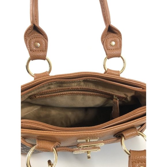 The Danbury Mint Initial Handbag Crossbody "Lynda" Satchel Double Handles  NEW - Picture 9 of 12